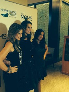 Brooke Shields and the MOMS (Denise(R and Melissa (L) ) at midtown's  Homeward Suite by Hilton hotel on Nov 17 