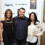 Actor Patrick Gallagher is in great company with the MOMS Denise[L] and Melissa[R] at the Crosby Street  Hotel's screening Room Dec 18
