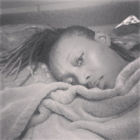 crownheightsmom isick in bed  with the flu