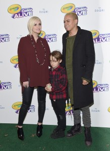 Ashlee Simpson Ross with her son Bronx and husband Evan Ross  