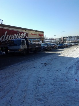 Traffic back-ups and slow moving traffic