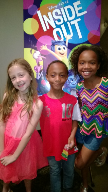 Three cute NYC kids attending Pixar's 'Inside Out'