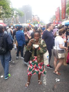 Digging in on another offering of delicious food