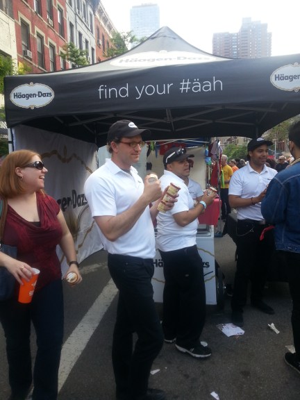 Haagen Dazs was a must. I grabbed two samples.