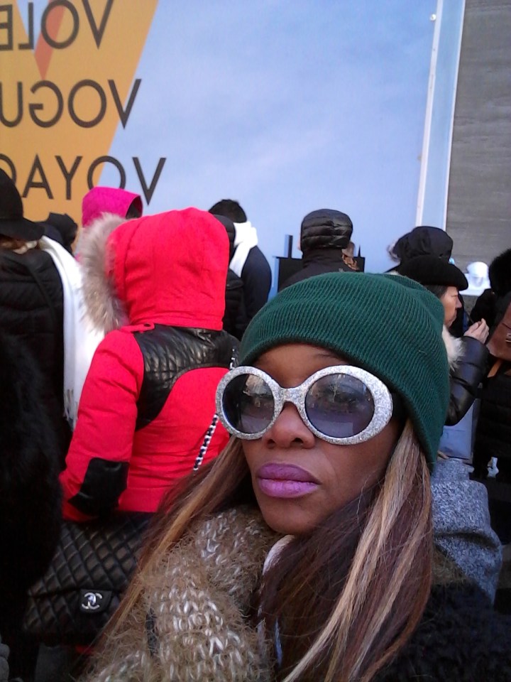 Debra at  the NYC “Volez, Voguez, Voyagez – Louis Vuitton exhibition  photo by @debrafrombrooklyn