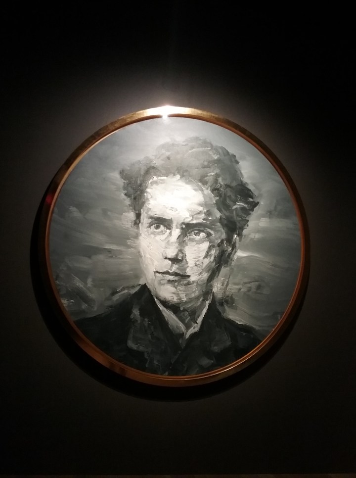 Photo of a young Louis Vuitton taken at the Volez, Voguez, Voyagez – Louis Vuitton exhibition in NYC by @debrafrombrookly